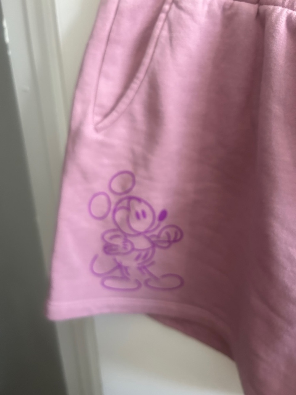 Disney Pink Mickey Sketch Athletic Lounge Shorts - size 2xl - Picture 4 of 4